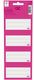 Qc colour zelfklevende schooletiketten fuchsia - set van 16 stuks