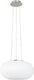 Eglo optica - hanglamp - 2 lichts - ø350mm. - nikkel-mat - wit