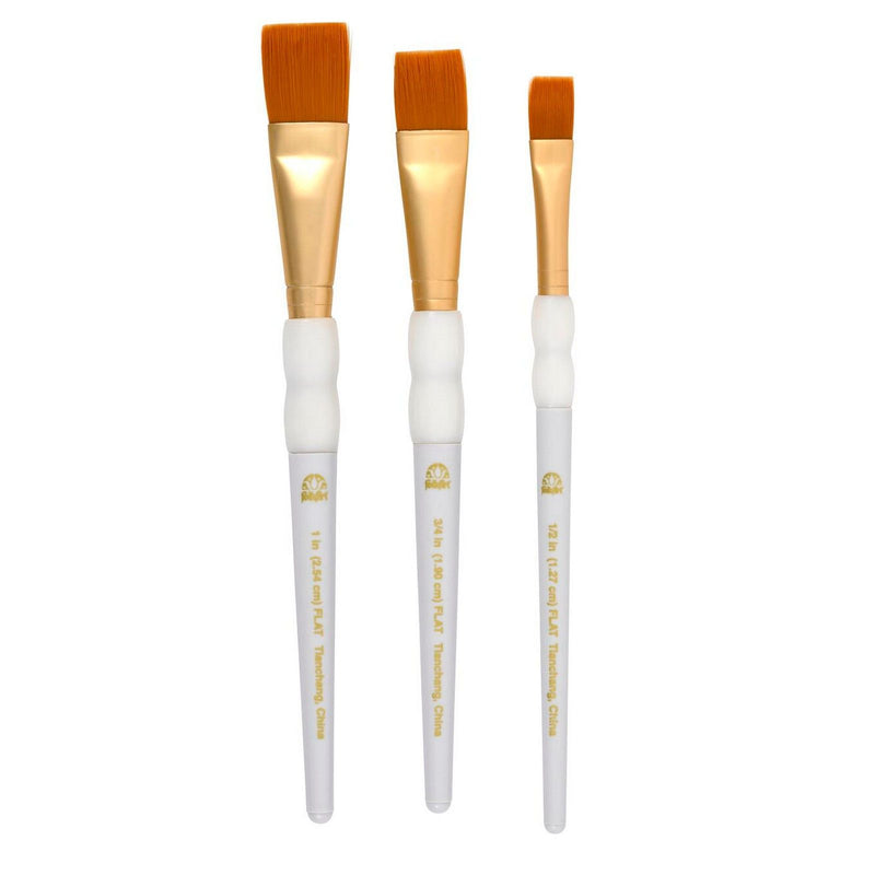 Afbeelding laden in galerijviewer, Folkart • soft grip wash paint brush set 3pcs
