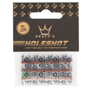 Peaty's holeshot tubeless puncture plugger refill pack tire patches - 6 pcs.