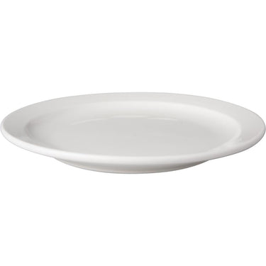 Mammoet bord smalle rand budgetline porselein wit 21cm (set van 6)