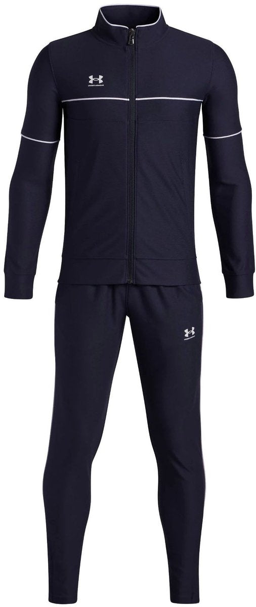 Under armour ua b challenger tracksuit-blu jongens trainingspak - midnight navy - wit 152