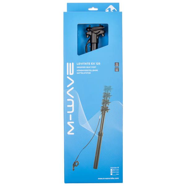 Afbeelding laden in galerijviewer, M-wave dropper zadelpen levitate ex 0-125 mm in hoogte verstelbaar ø30.9mm 475 mm
