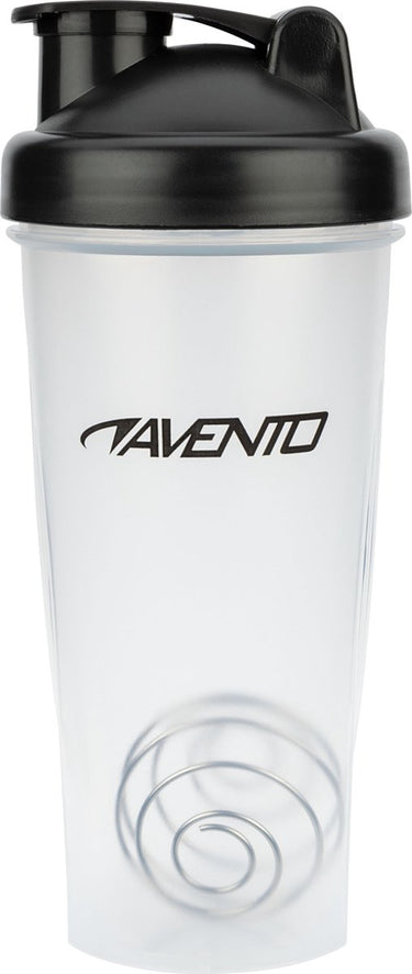 Avento shakebeker - 0.6 liter - transparant zwart - 0.60 l - met zeef
