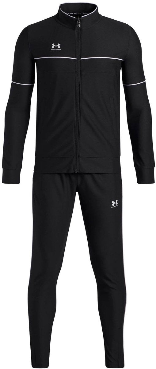 Under armour ua b challenger tracksuit-blk jongens trainingspak - zwart - wit 128