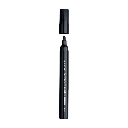 Quantore permanent marker rond 1-1.5mm zwart