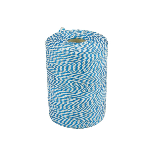 Quantore touw katoen 45meter 50gr blauw wit