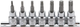 Bgs technic bit insert set 3 8 torx t15 - t50 7 pcs.