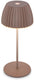 B.k.licht briloner champ mini - oplaadbare mini tafellamp - snoerloze lamp - met touch dimbaar - voor binnen en buiten - german design award winner 2025 - bruin - ø8,5 x 20cm