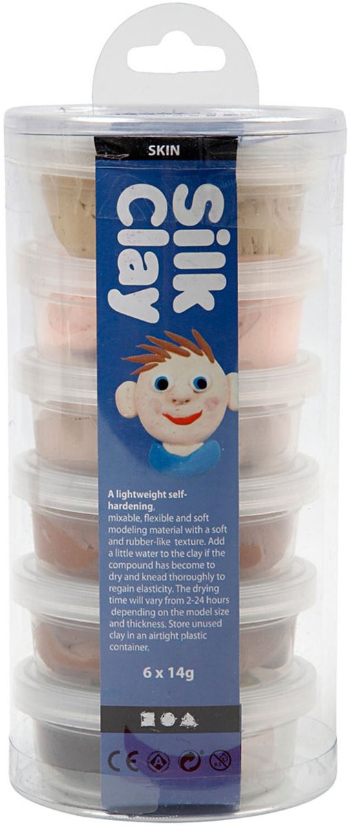 Afbeelding laden in galerijviewer, Silk clay , huidskleur, 6dlg.
