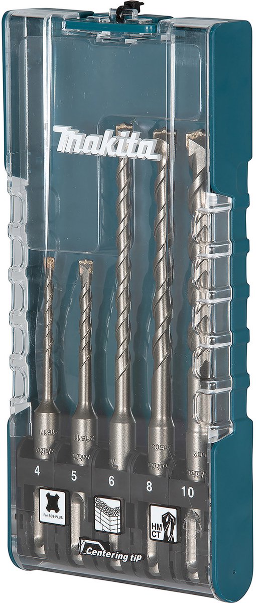 Makita sds-plus betonborenset 5-delig ø 4 - 10 mm - e-15718