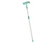 Leifheit raamwisser met borstel en telescoopsteel - 28 cm wisbreedte - 110-190 cm - click system - turquoise - grijs