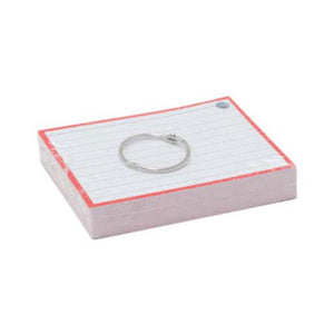 Quantore flashcards a7 rood incl. clipring 50 vellen