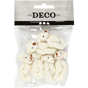 Creotime sleutelhangers, afm 4x2,5 cm, 6 stuks