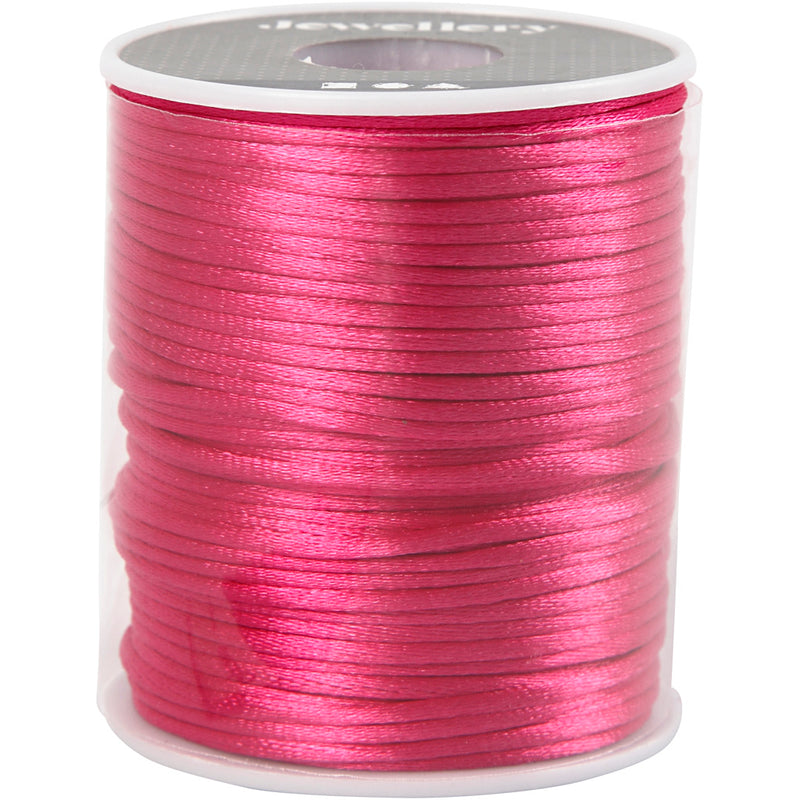 Afbeelding laden in galerijviewer, Https: www.cchobby.nl satijnkoord-dikte-2-mm-roze-50-m-1-rol
