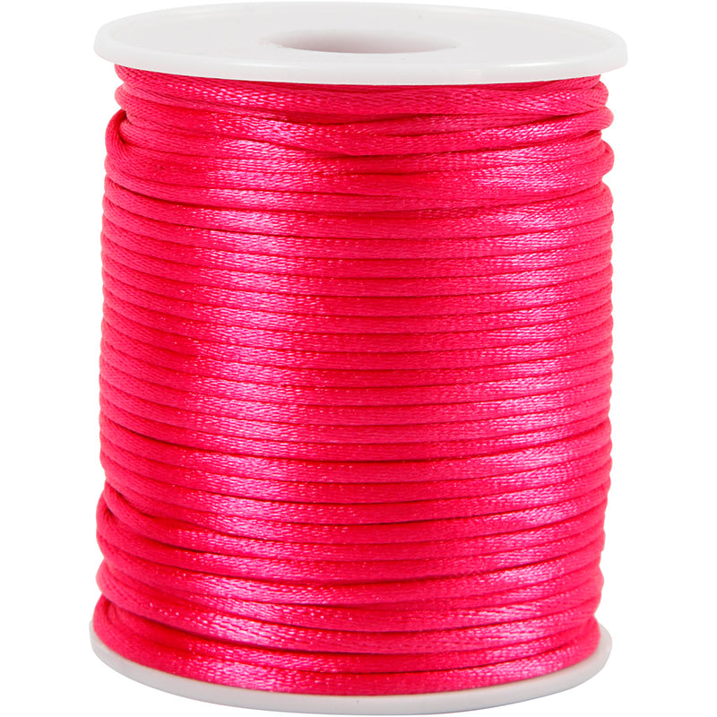 Afbeelding laden in galerijviewer, Https: www.cchobby.nl satijnkoord-dikte-2-mm-roze-50-m-1-rol
