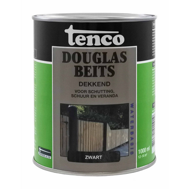 Tenco 1078327 - douglas beits waterbasisdekkend zwart 1l | 1 stuks