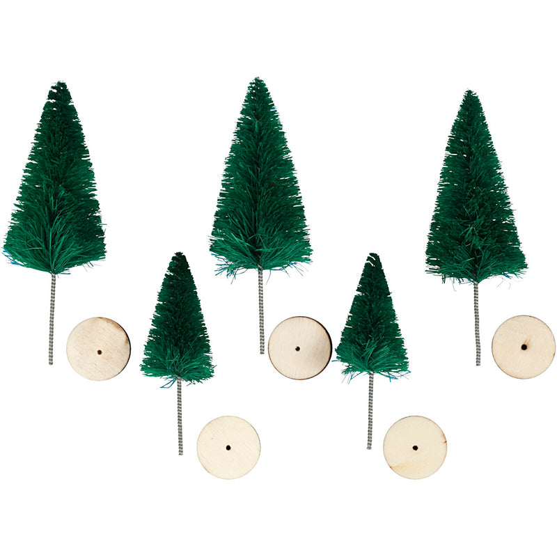 Afbeelding laden in galerijviewer, Https: www.cchobby.nl kerstbomen-h-40-60-mm-groen-5-stuk-1-doos
