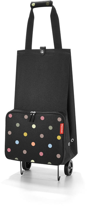 Reisenthel foldabletrolley boodschappentrolley - opvouwbaar - polyester - 30l - dots zwart