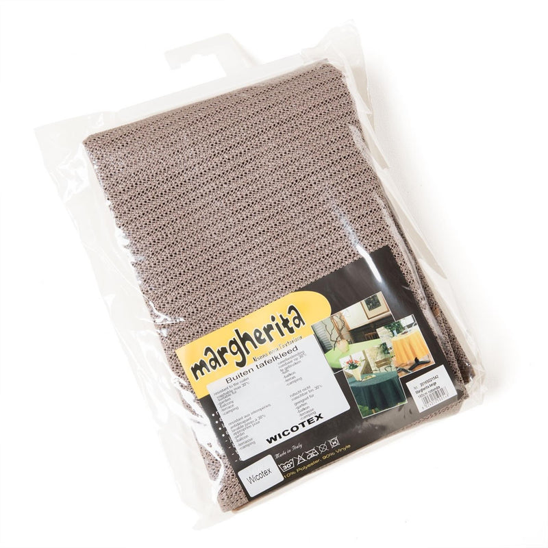 Afbeelding laden in galerijviewer, Wicotex tafelkleed margerita 130x160 rechthoek taupe<br>
