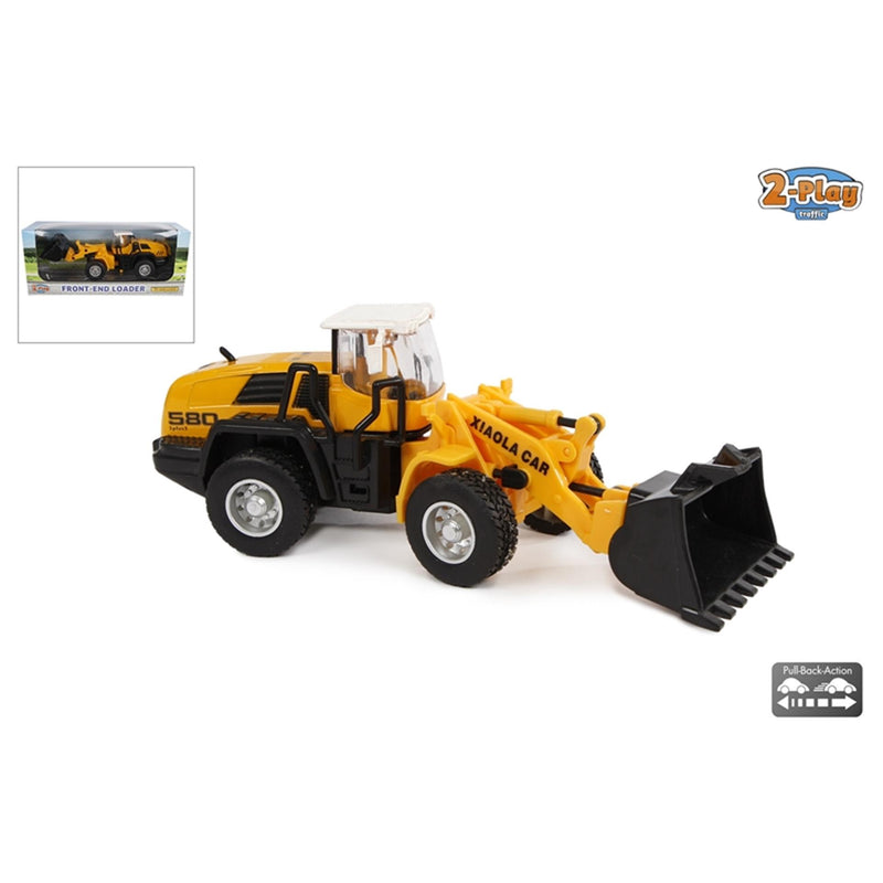 Afbeelding laden in galerijviewer, 2-play shovel pull-back 16 cm geel
