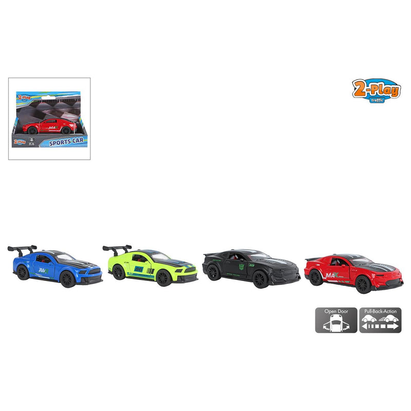 Afbeelding laden in galerijviewer, 2-play sportauto die cast pull back 11,5cm 4 assorti

