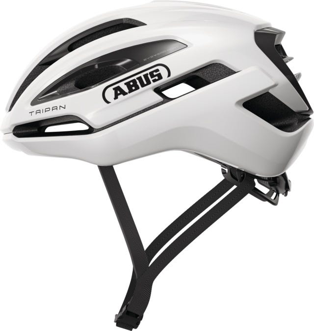 Afbeelding laden in galerijviewer, Abus fietshelm taipan shiny white m - 54-58 cm - wit - geschikt voor gebruik op gravel bikes - 275 g
