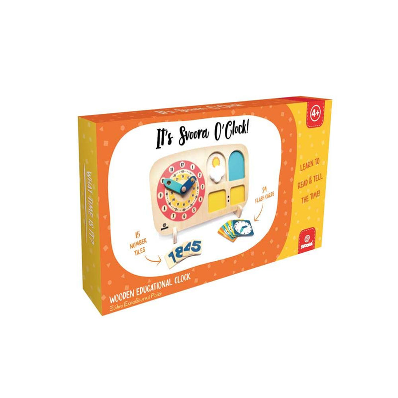 Afbeelding laden in galerijviewer, Educatief spel, houten klok tijdspel. 4+
