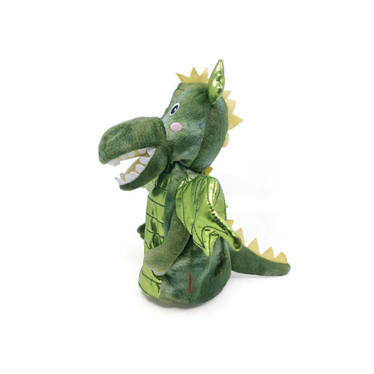 Handpop draak. 25 cm. 3+