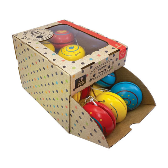 Houten yo-yo's. 3 assortie. classic. 3+