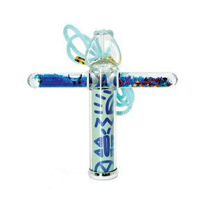 Mini liquid caleidoscope blauw. 14x2x11 | 6 stuks