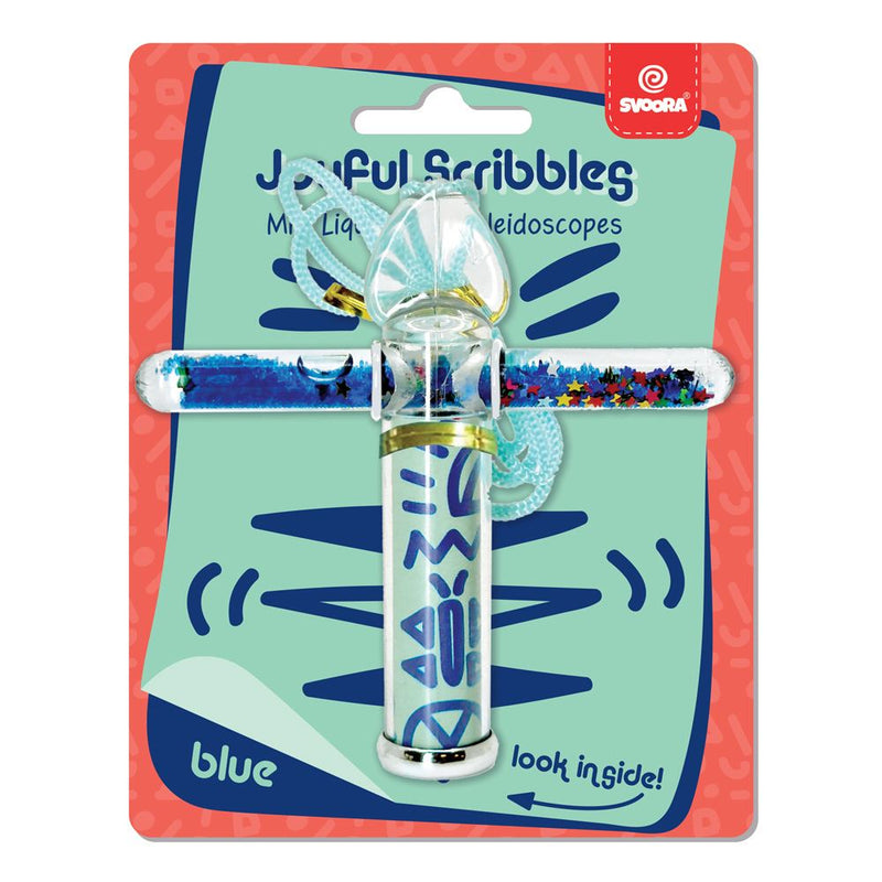 Afbeelding laden in galerijviewer, Mini liquid caleidoscope blauw. 14x2x11
