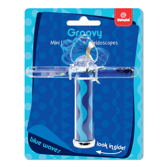 Mini liquid caleidoscope 'blauwe golven'