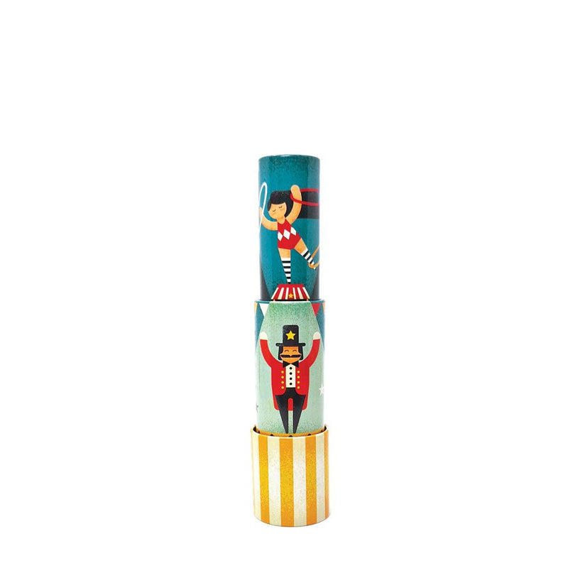Afbeelding laden in galerijviewer, Kaleidoscope tin, circus blauw groen.3+
