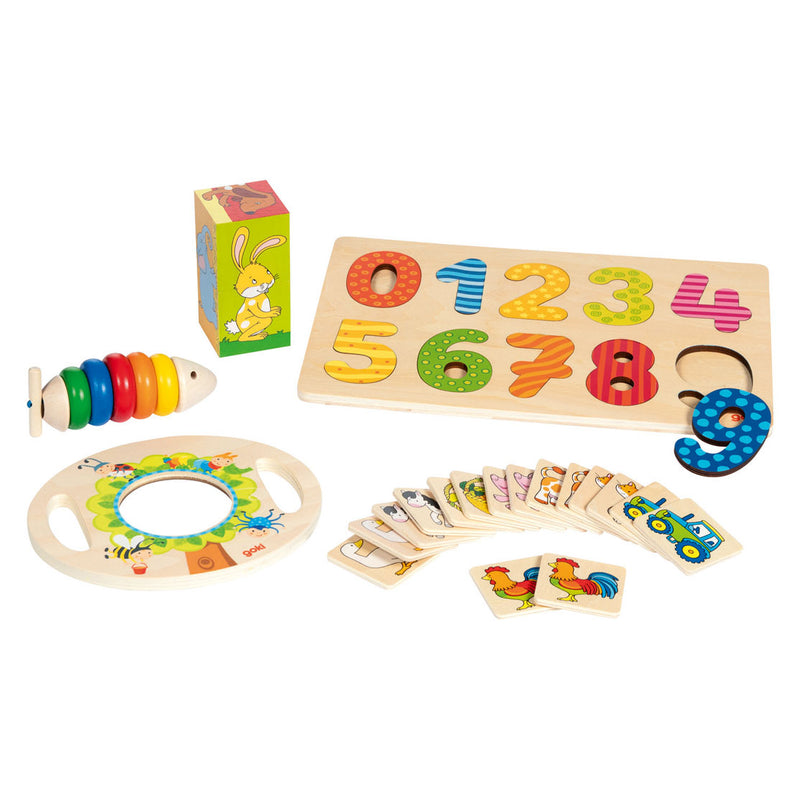 Afbeelding laden in galerijviewer, Goki houten geschenkset - 5dlg.

