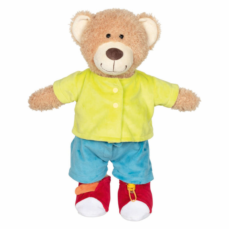 Afbeelding laden in galerijviewer, Goki teddy brommel leren aankleden knuffel
