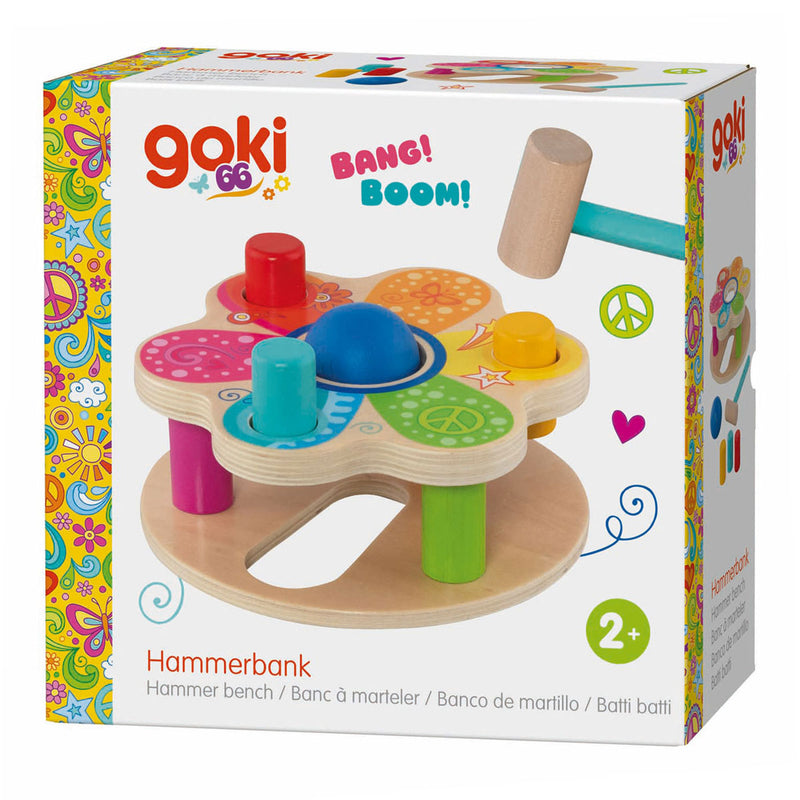 Afbeelding laden in galerijviewer, Goki houten hamerbank
