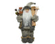 Decoris kerstman polyester grijs 30x17x45cm