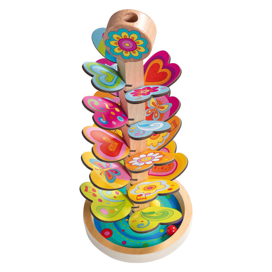 Goki knikkerspel geluidswaterval kleurrijk speelgoed voor kinderen.