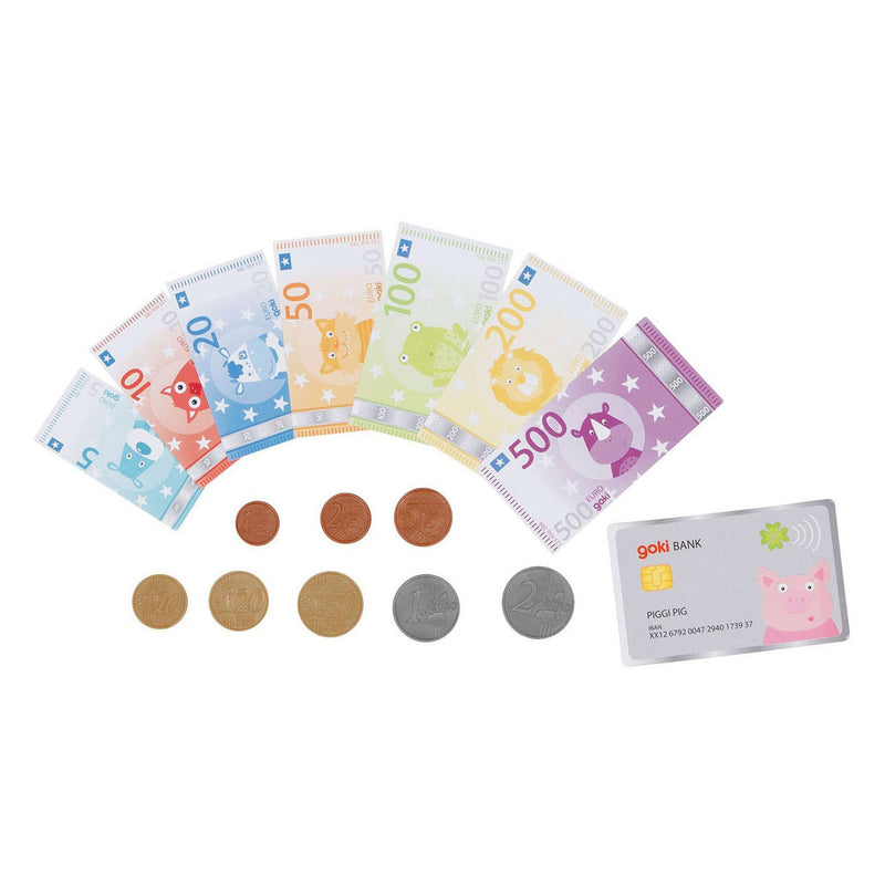 Afbeelding laden in galerijviewer, Goki speelgeld dieren met creditcard en muntgeld, 117dlg.

