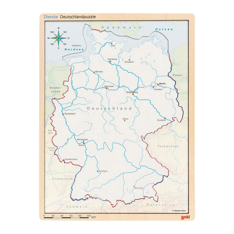 Afbeelding laden in galerijviewer, Goki houten lagenpuzzel duitsland, 98st.
