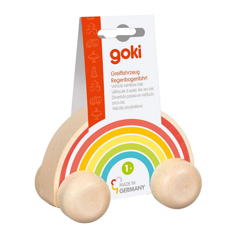 Afbeelding laden in galerijviewer, Goki houten voertuig regenboog
