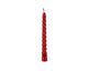 Decoris kerstboomkaarsjes swirl wax rood ø1,2x10cm verpakt per 8 stuks