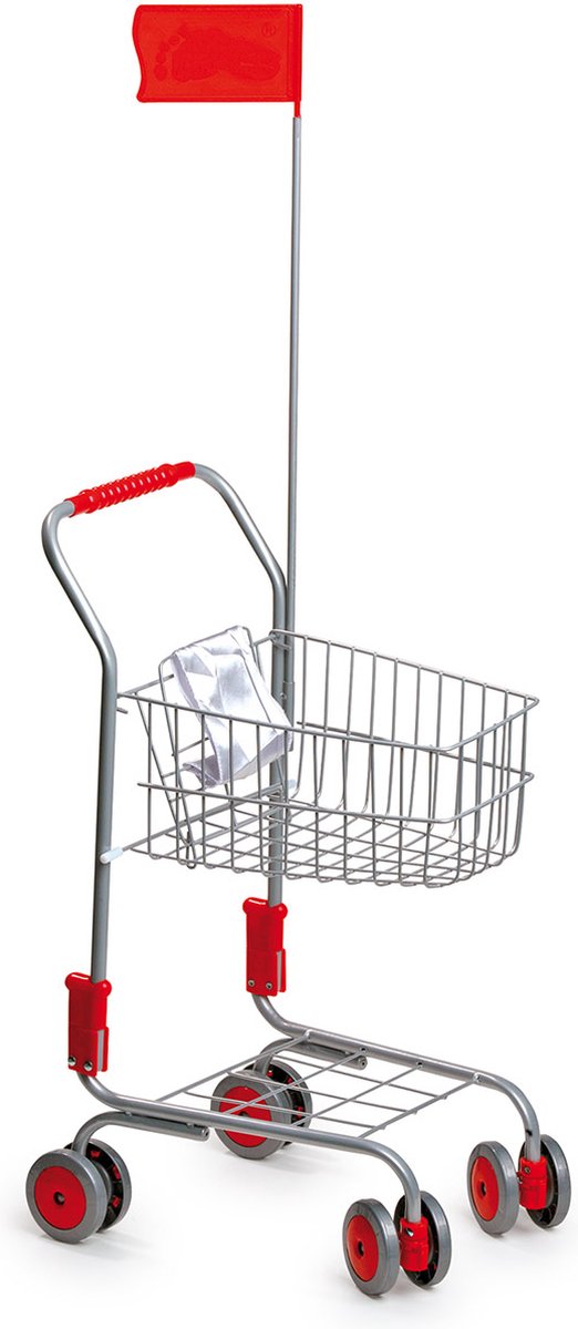 Afbeelding laden in galerijviewer, Small foot - winkelwagen met poppenzitje en vlag
