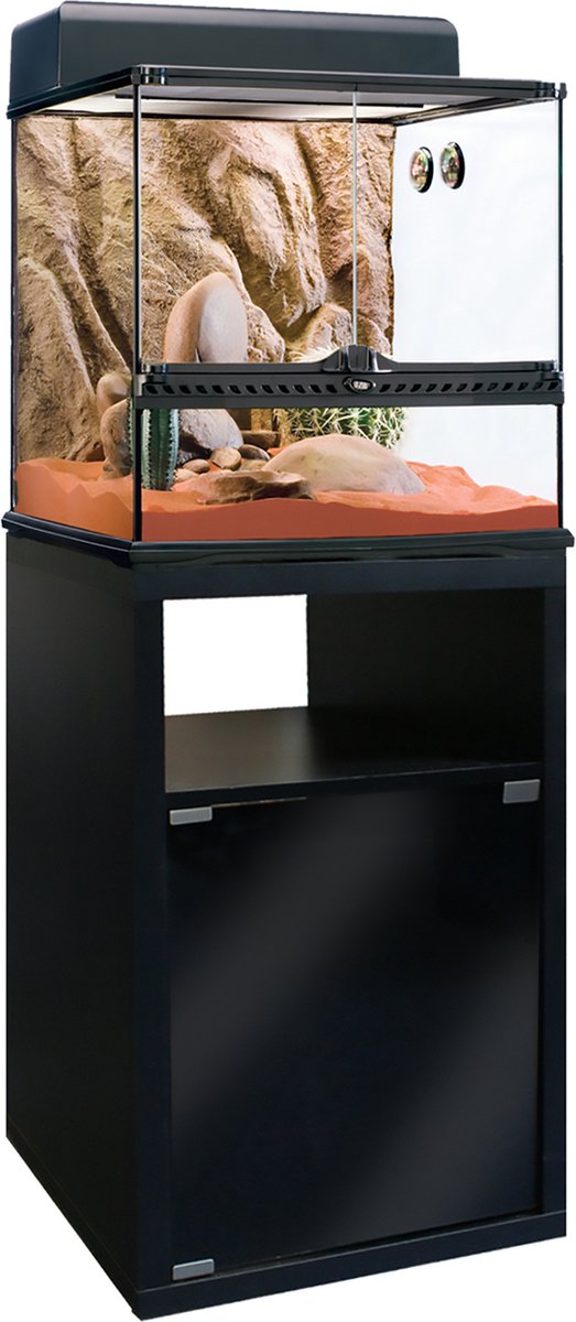 Exo terra - terrarium - reptielen - terrariumkast 45x45x70cm zwart - 1st