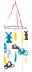 Mobile vilt grachtenpand citrus ca 55 cm