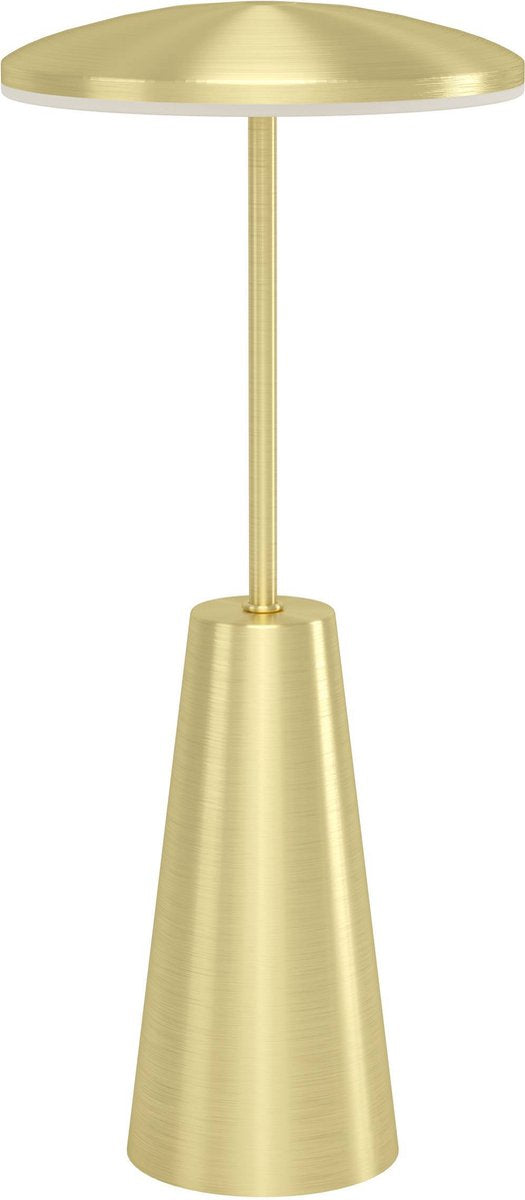 Eglo piccola tafellamp - aanraakdimmer - draadloos - 28 cm - goud - instelbaar wit licht - oplaadbaar - buiten en binnen