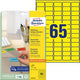 Herkleefbare etiketten avery stick lift geel