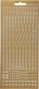 Creativ company stickers goud - gouden cijfers stickers - zelfklevende foliestickers met getallen - stickervellen cijfers - diy decoratie - kaarten maken - scrapbooking - 10x23 cm - 1 vel