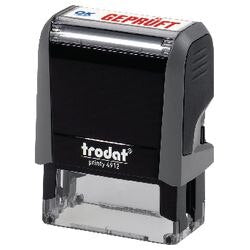 Ty stempel office prin trodat blauw, rood ´geprüft´